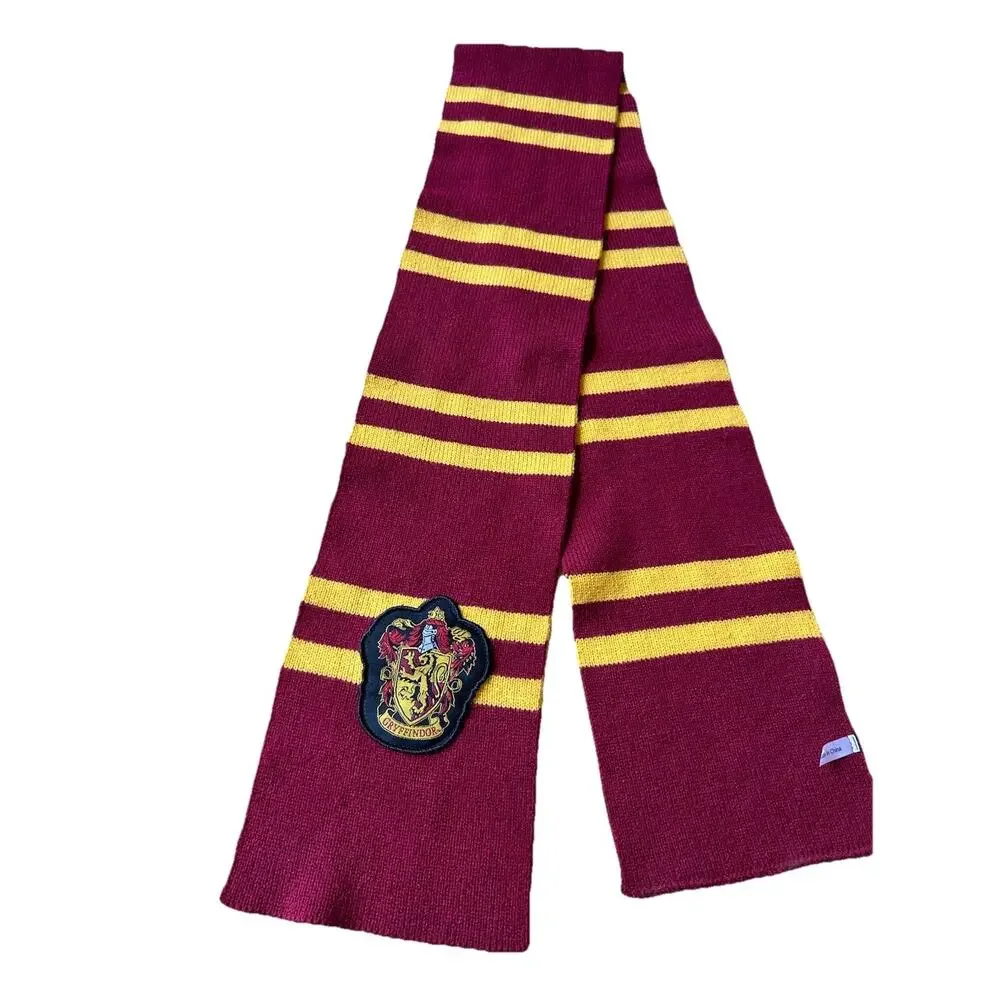Gryffindor Striped Scarf Patch Wizarding Harry Potter Knit Preppy Varsity Winter
